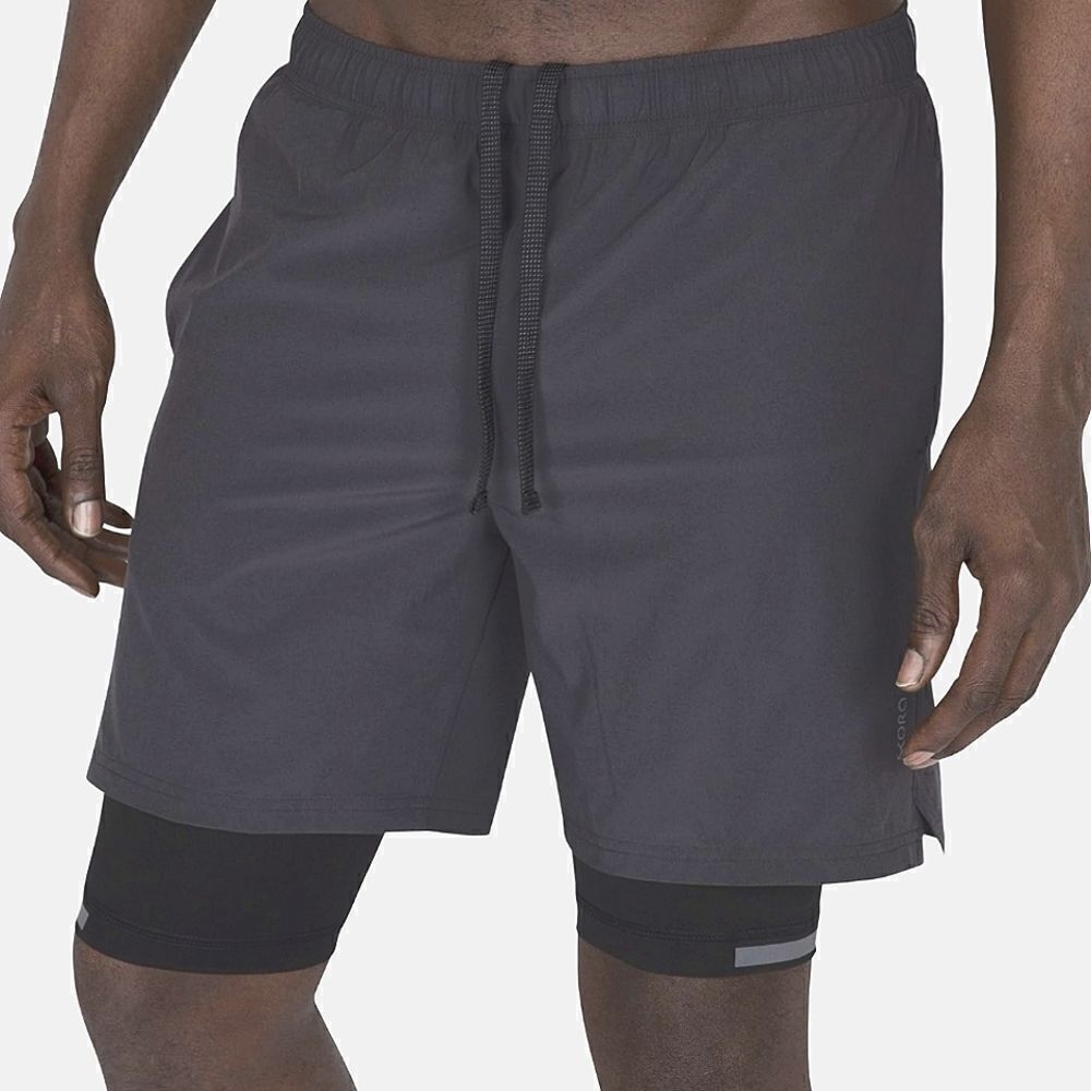 SKORA Men's Light Blue and Navy Qwick Dry Shorts